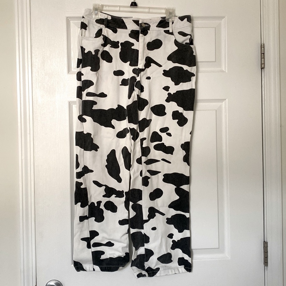 Cow Print Jeans